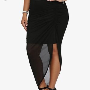 Torrid Mesh Asymmetrical Skirt